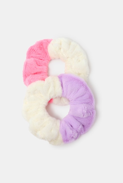 Chouchous moumoute rose fille (lot de 2) 1