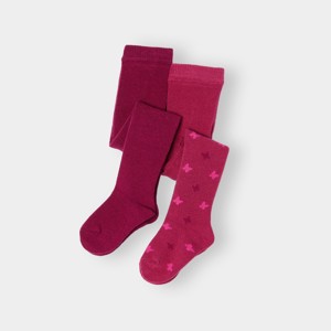 Collants chauds rose bébé fille (lot de 2)
