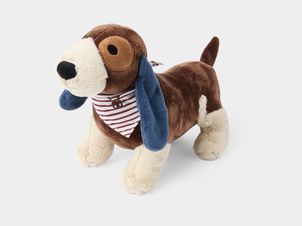 Peluche chien marron 1