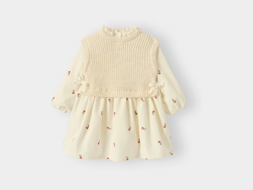 Beiges Kleid für Baby-Mädchen 1