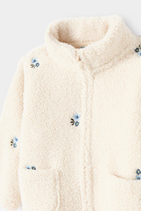 Veste polaire beige bébé fille