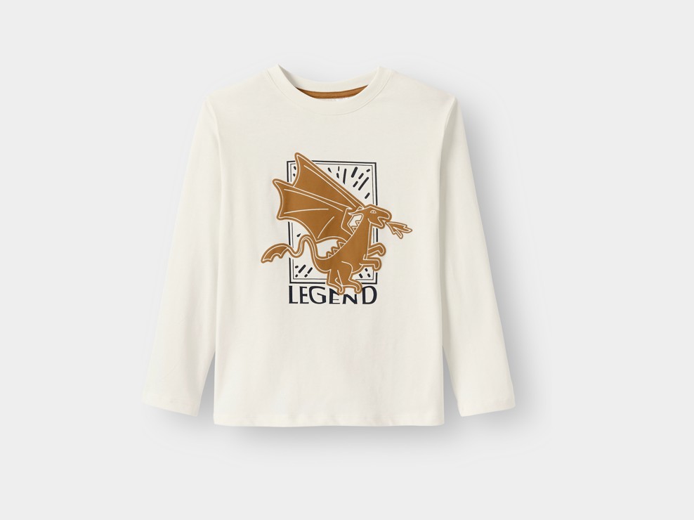 T-shirt imprimé écru garçon 1