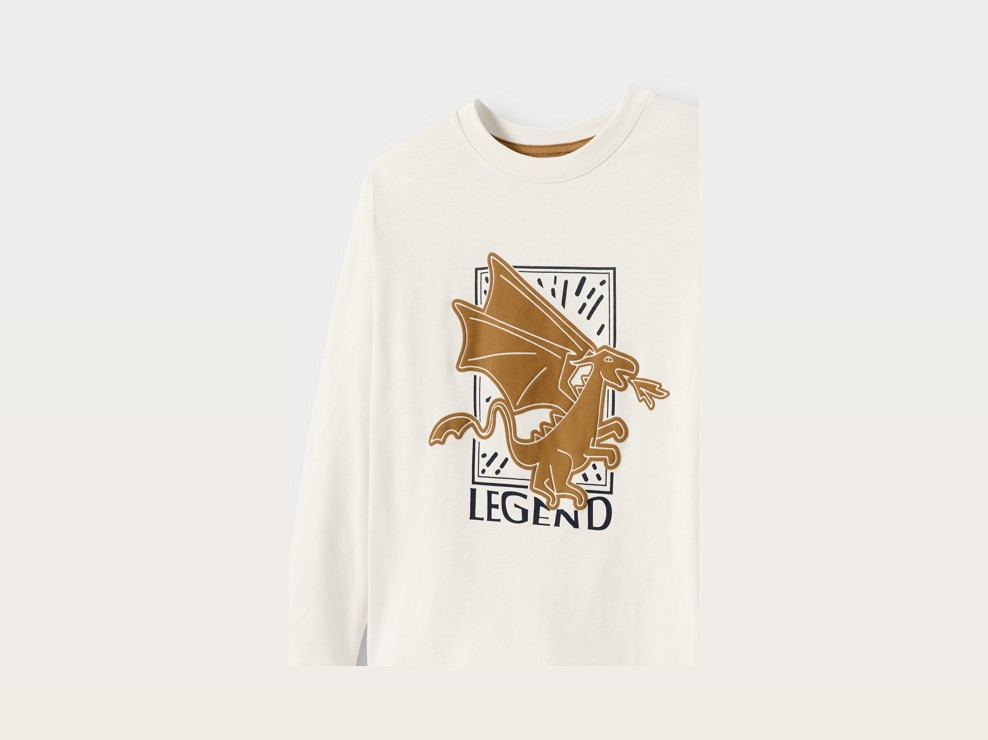 T-shirt imprimé écru garçon 2