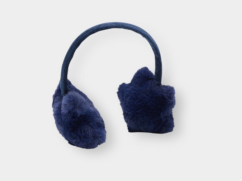Cache-oreilles bleu marine fille 1