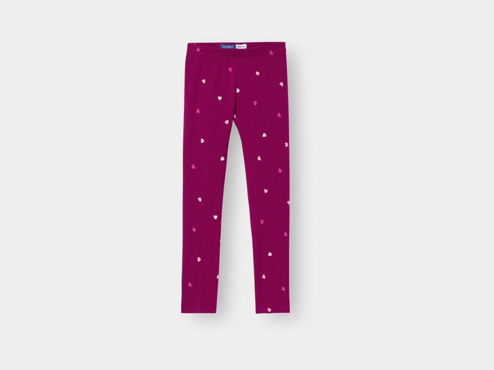 Legging coeurs rouge fille 1