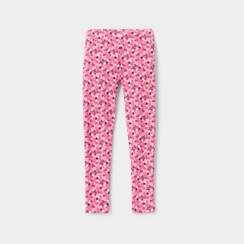 Legging Côtelé Rose Fille - Imprimé Rose - 7A - OKAIDI