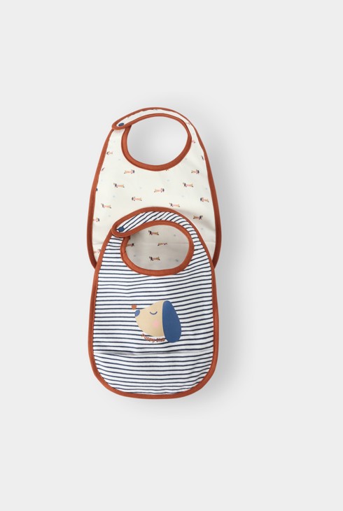 Bavoirs chien marron bébé garçon (lot de 2) 1