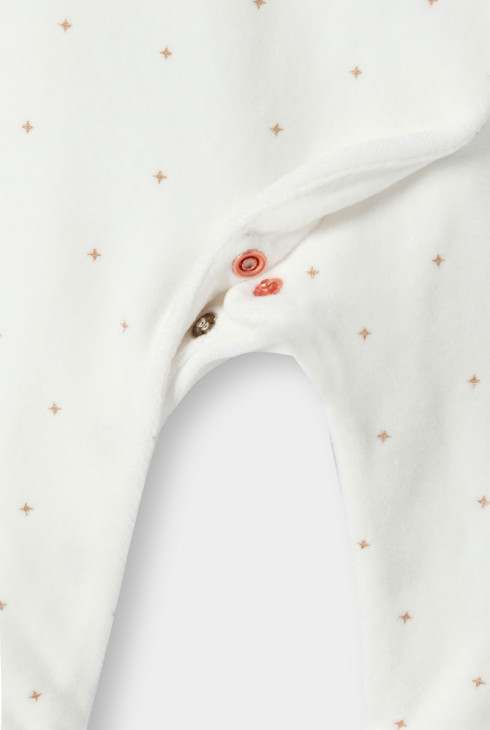 Dors-bien velours souris blanc bébé fille 2