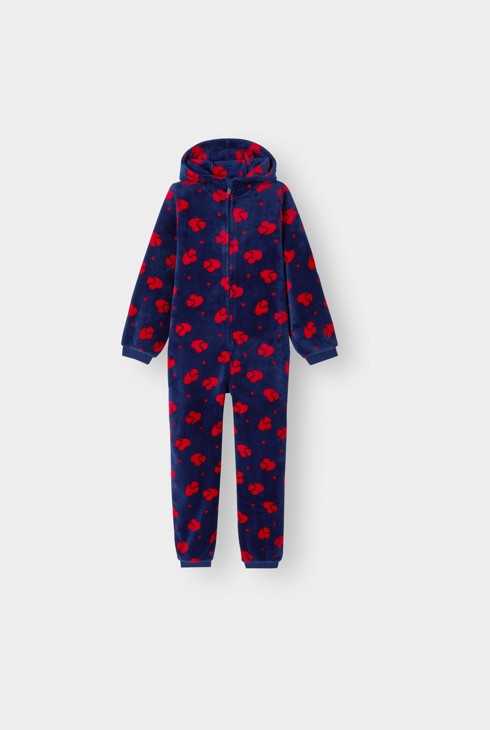 Combinaison pyjama bleu fille 2