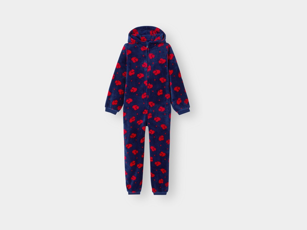 Combinaison pyjama bleu fille 2