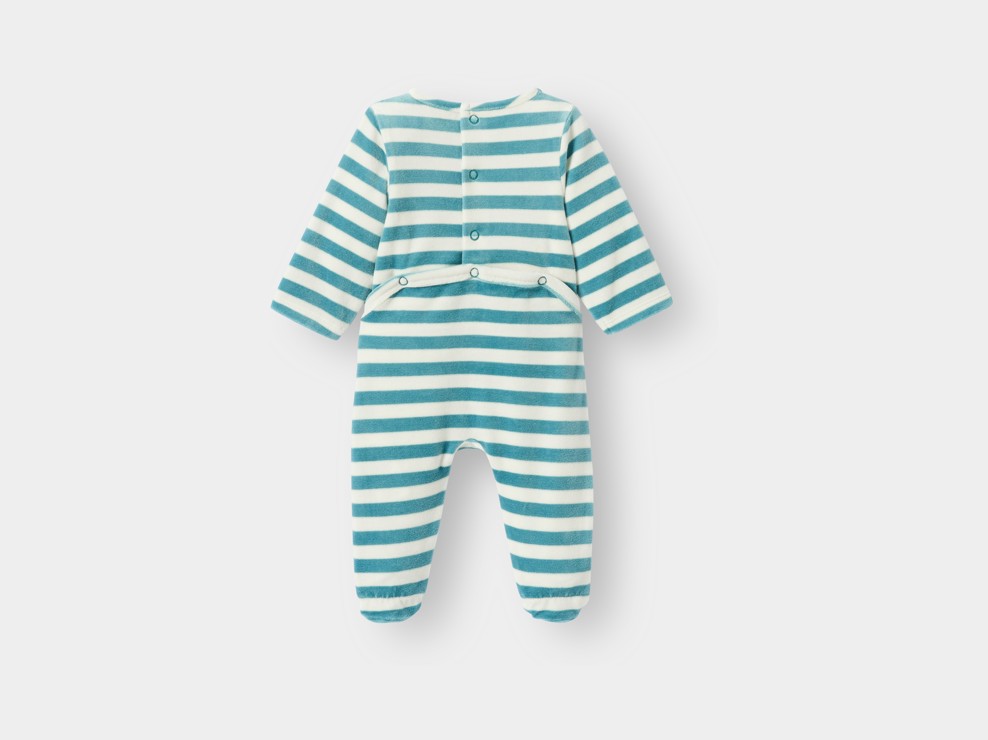 Dors bien rayé bleu bébé garçon 2
