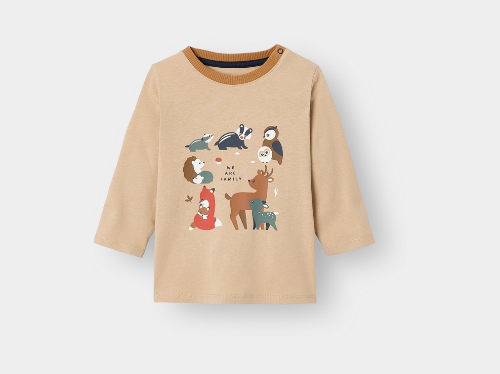 T-shirt renard marron bébé garçon 1