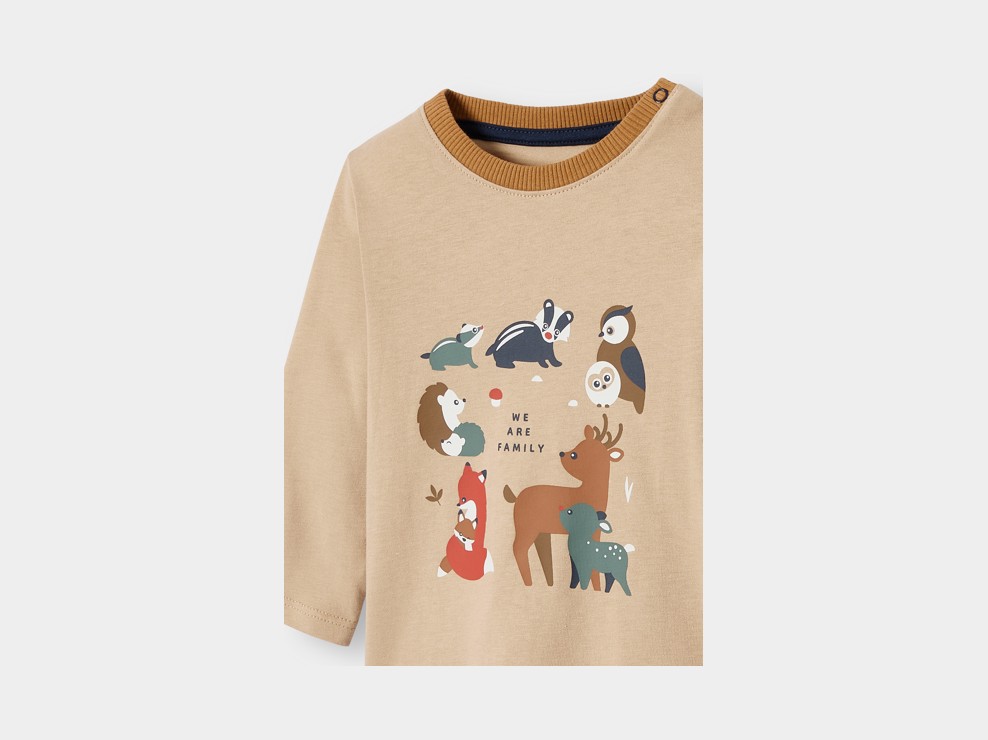 T-shirt renard marron bébé garçon 2