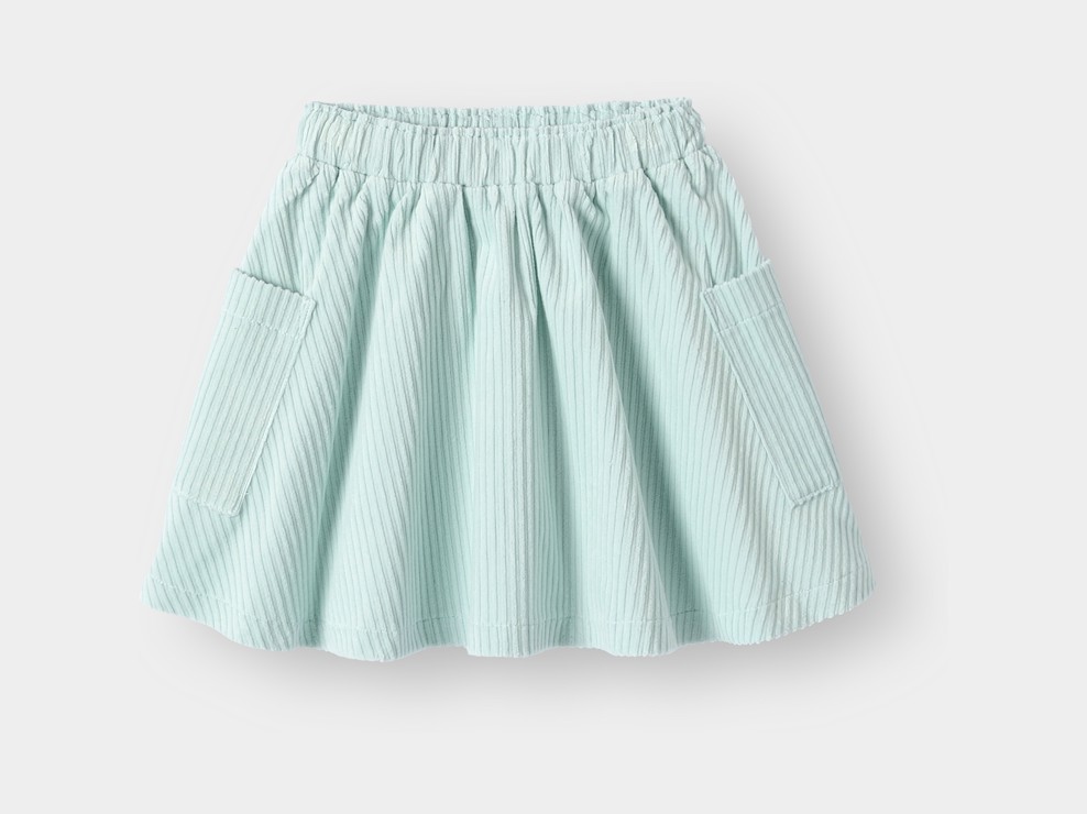 Jupe velours bleue claire fille 1