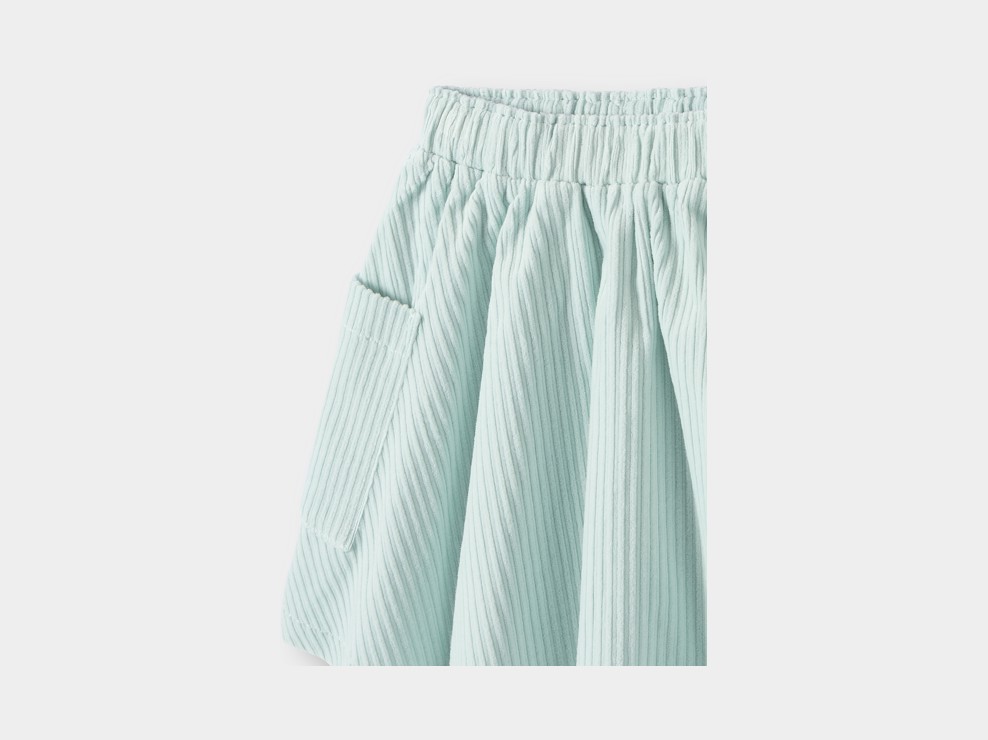 Jupe velours bleue claire fille 2