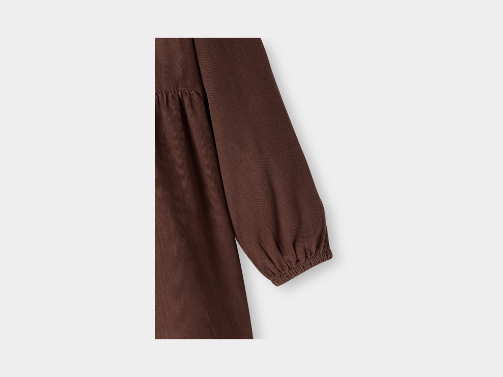 Robe velours marron fille 2