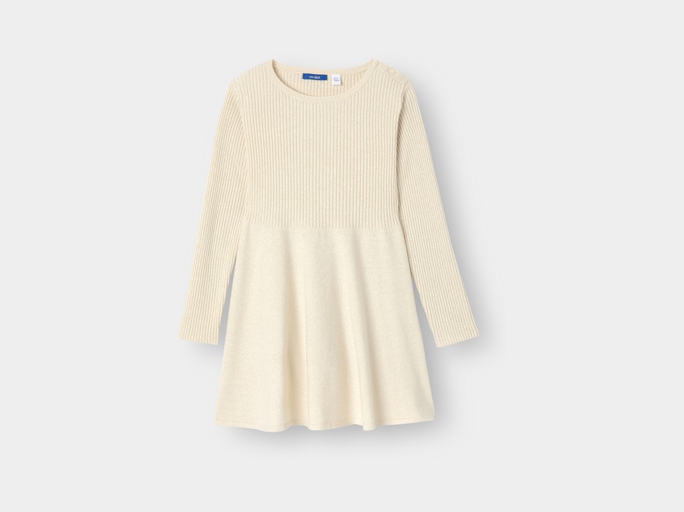 Robe en maille beige fille 1