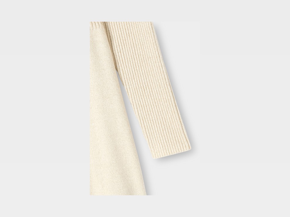 Robe en maille beige fille 2