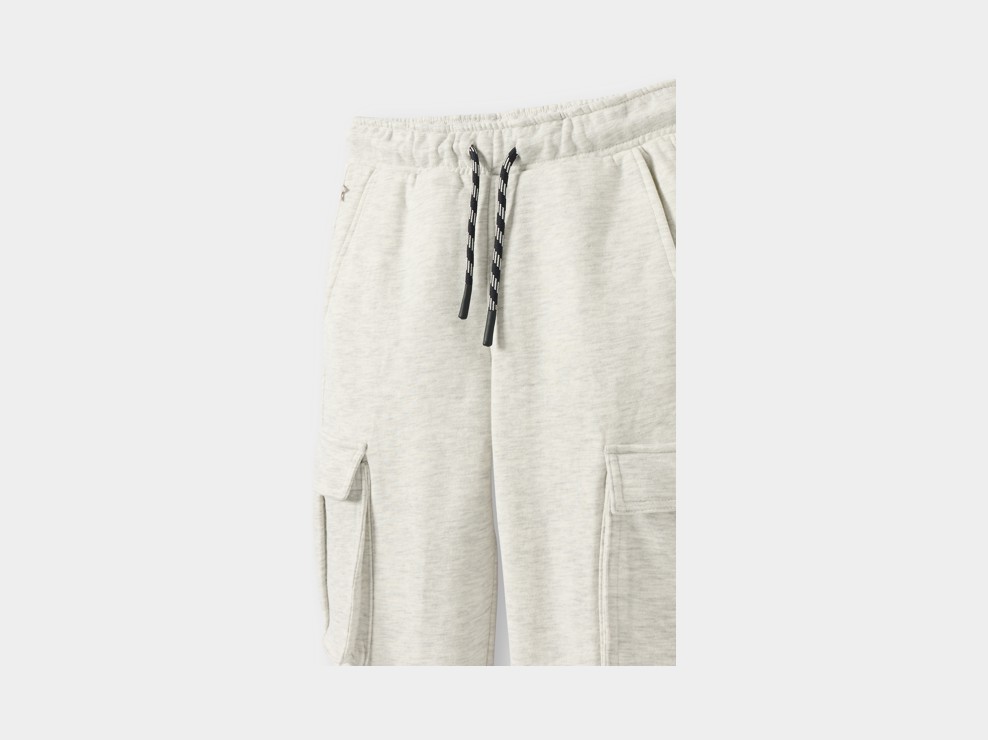 Jogging molleton cargo écru garçon 2