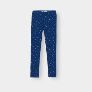 Legging imprimé fleurs bleu marine fille