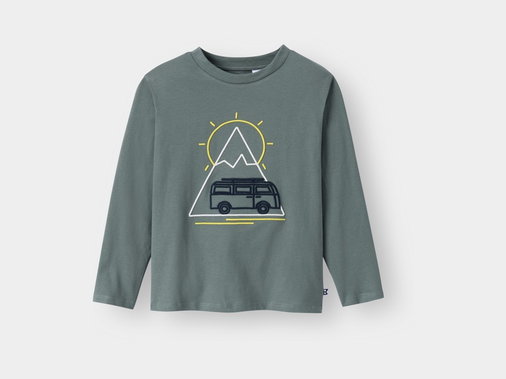 Grünes Berg-T-Shirt für Jungen 1