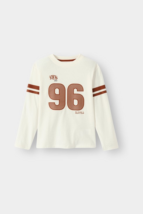 Camiseta blanca estampada per a nens 1