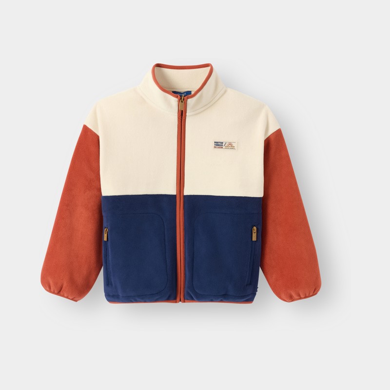 Veste polaire zippée bleu garçon