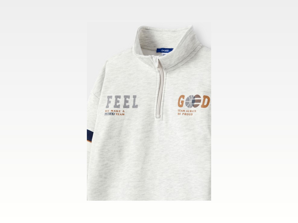Sweat-shirt blanc garçon 2