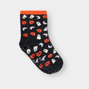 Chaussettes Halloween antiglisse noire garçon