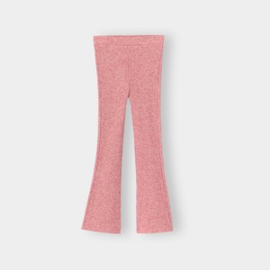 Legging bas évasé côtelé rose fille