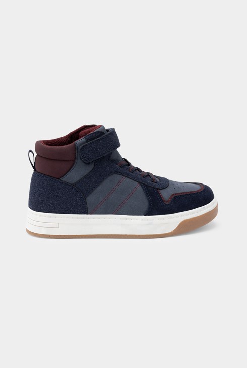Zapatillas deportivas de caña alta azules para niño 1