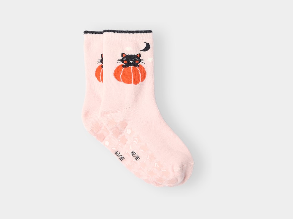 Chaussettes Halloween rose fille 1