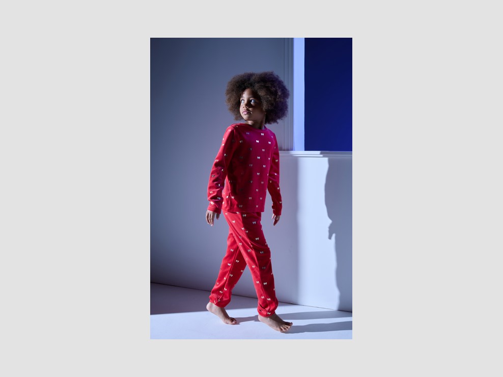 Ensemble pyjama rouge fille 1