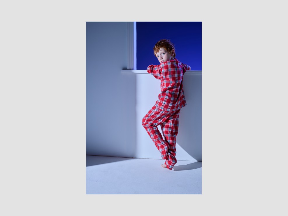 Rot karierter Flanell-Pyjama für Jungen 1