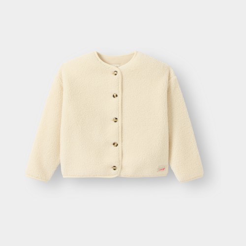 Veste Blanche Farine Fille - Blanc Farine - 3A - OKAIDI