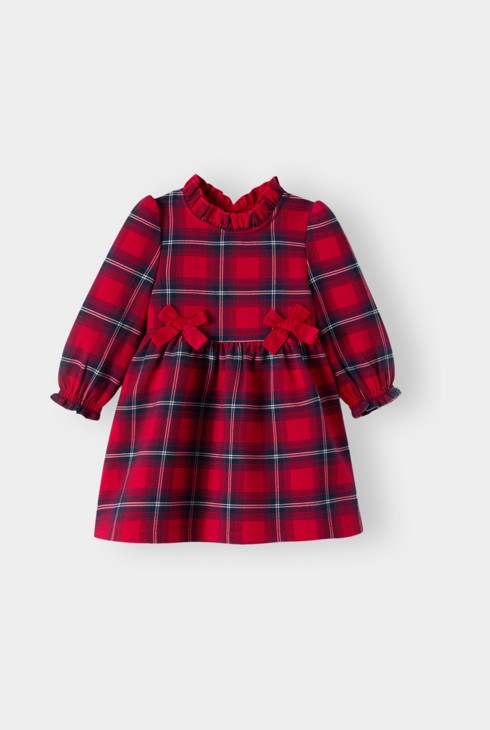 Vestit de quadres vermells per a nenes nadons 2