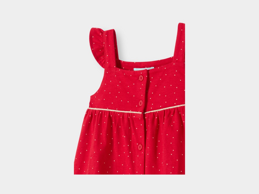 Robe jersey pois rouge bébé fille 2
