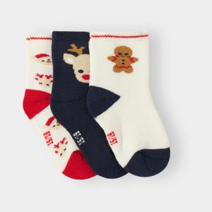 Chaussettes rouge bébé garçon (lot de 3)