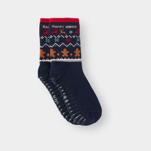 Chaussettes antidérapantes bleu garçon