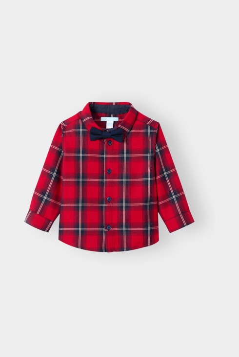 Camisa de quadres vermells per a nadons masculins 1