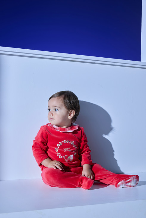Pyjama coton rouge fille 1