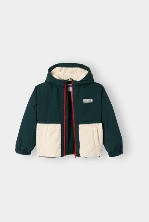 Veste sherpa vert garçon 2