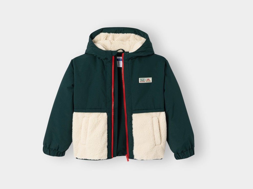 Veste sherpa vert garçon 2