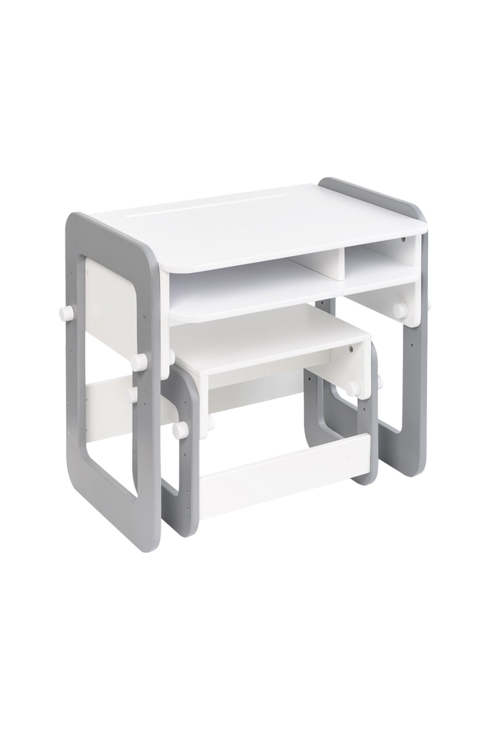 Bureau évolutif blanc et gris Oxybul