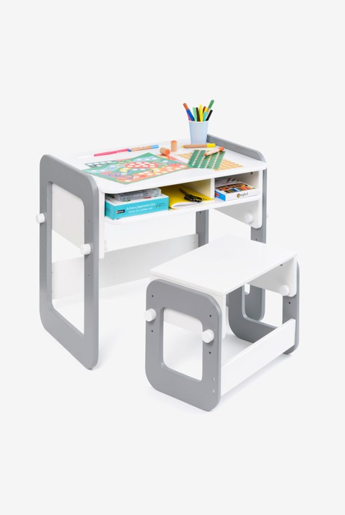 Bureau évolutif blanc et gris Oxybul 1