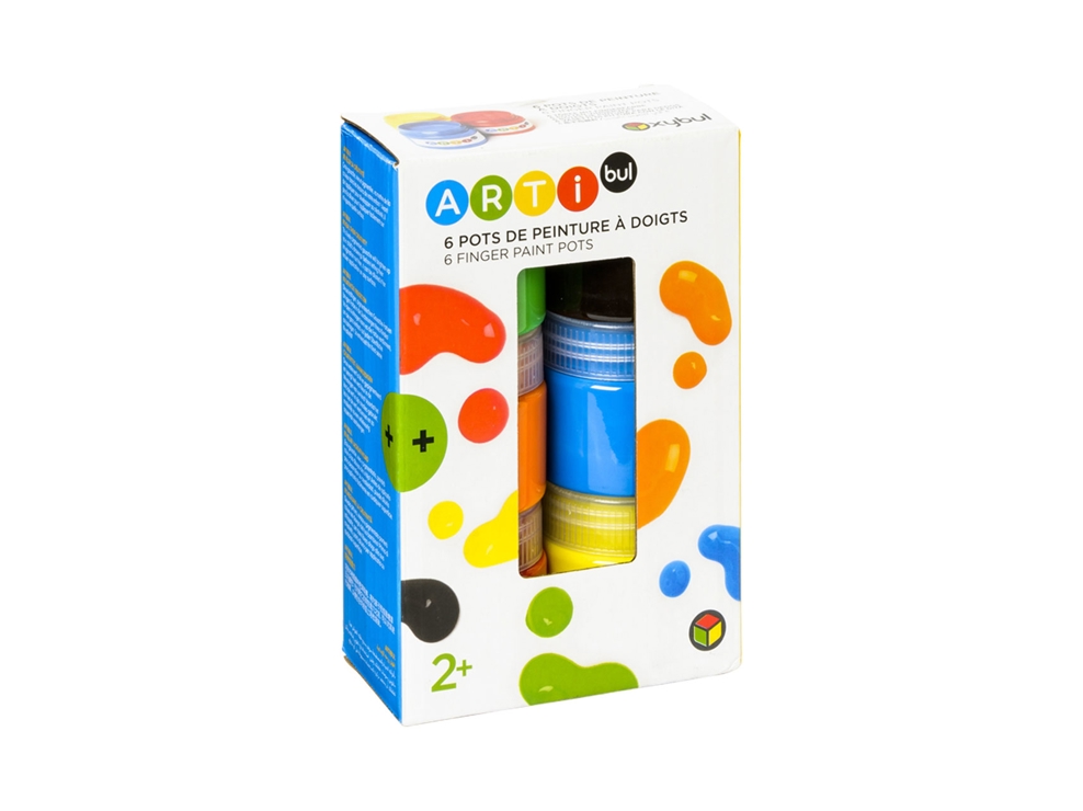 6 pots de peinture à doigts Oxybul 1