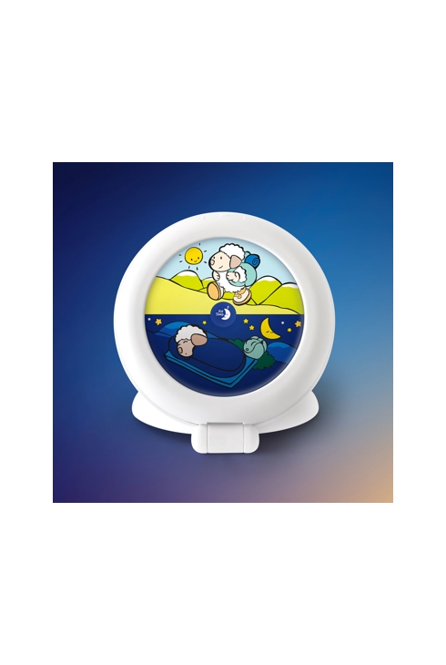 Veilleuse indicatrice de réveil nomade blanc Globe trotter Pabobo