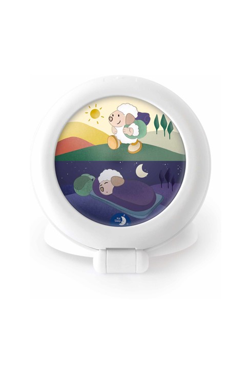 Veilleuse indicatrice de réveil nomade blanc Globe trotter Pabobo 1