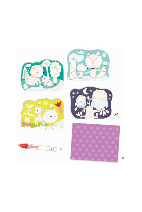 Coloriage Magique Caché dans les bois Djeco 2