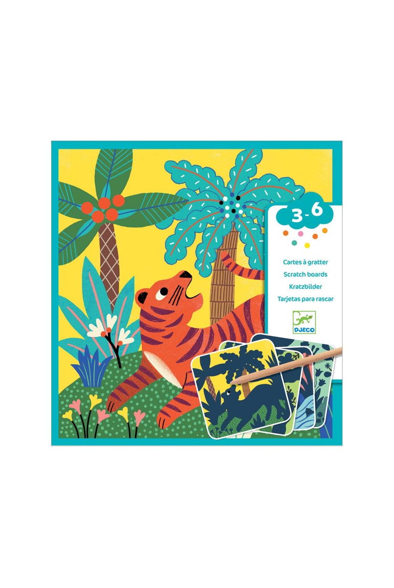 Pochette cartes à gratter Les grosses bêtes Djeco 1